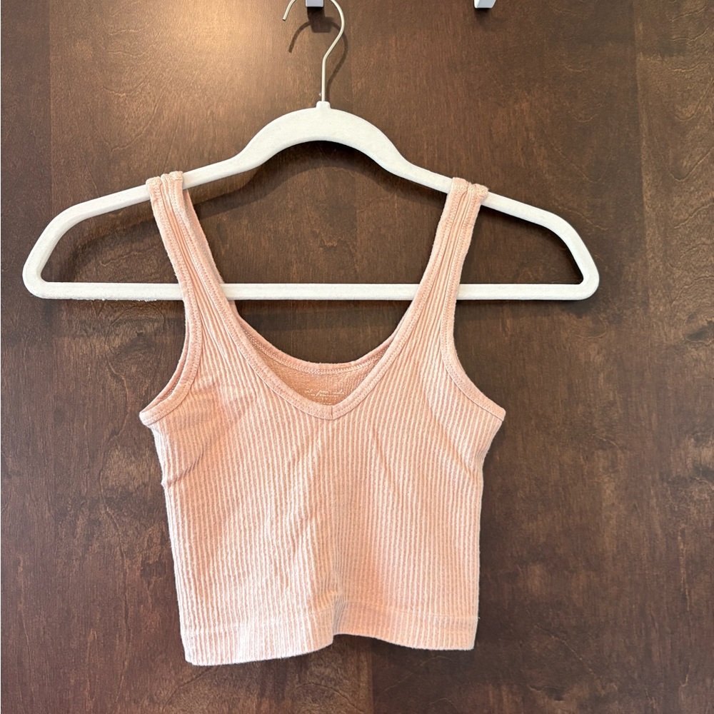 Nude Ribbed Tank Top